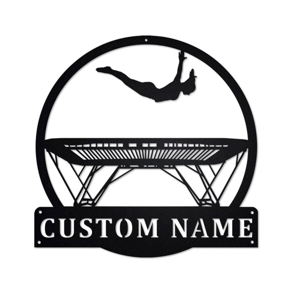 Personalized Metal Monogram Sign, Trampolining Metal Sign, Trampolining Metal Wall Art, Trampolining Metal Wall Decor, Trampolining Lover