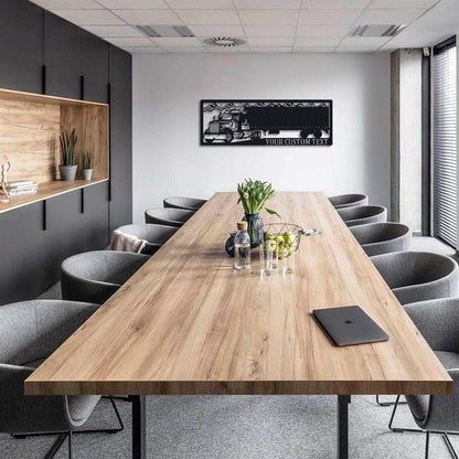 Personalized Metal Monogram Sign, Trucking Sign, Semi Truck And Trailer Picture Semi Truck Metal Wall Decor, Ation Company Name Extra Metal Wall