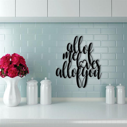 Personalized Metal Monogram Sign, Valentines Day Sign, All Of Me Loves All Of You Sign, Master Bedroom Wall Decor, Valentines Day Gift