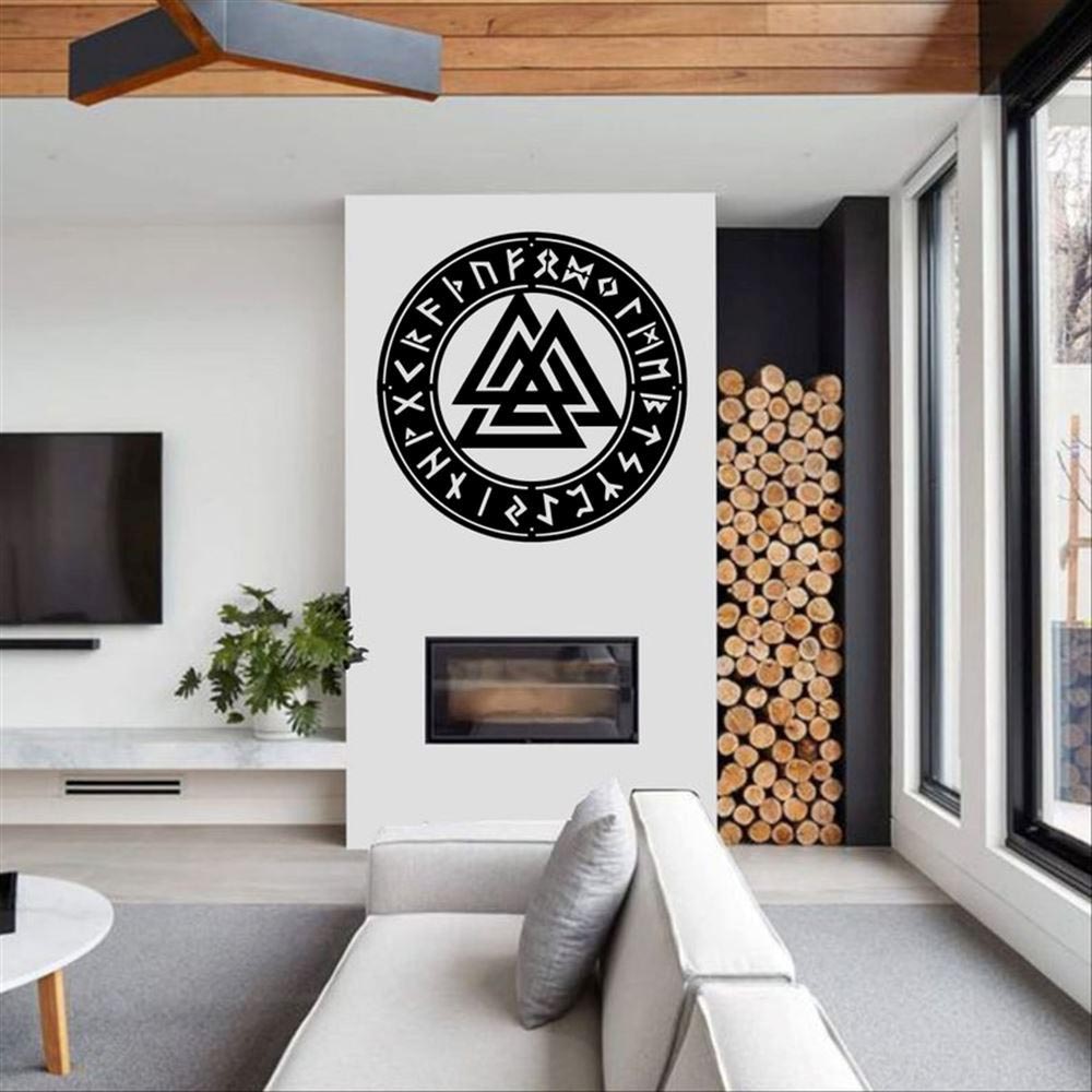 Personalized Metal Monogram Sign, Valknut Metal Wall Art, Metal Wall Sign, Metal Wall Hanging Office Wall Art, Viking Wall Art, Valknut Wall Sign