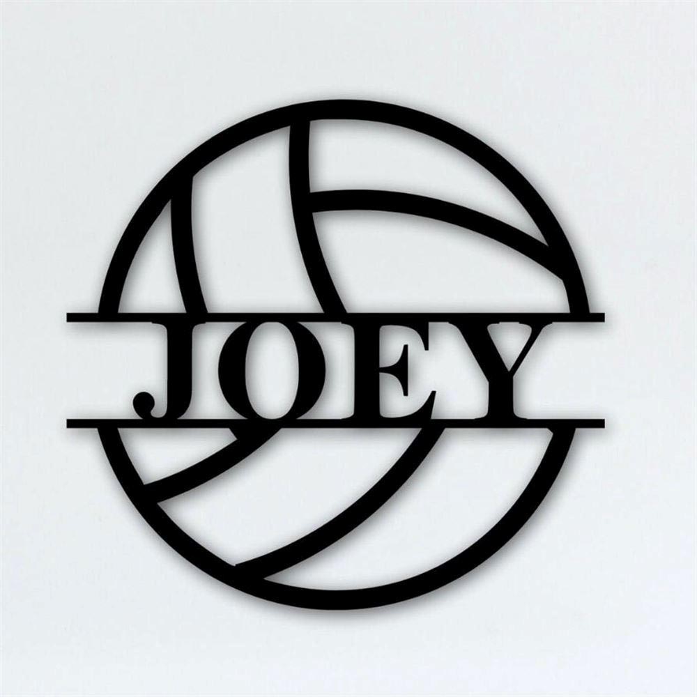 Personalized Metal Monogram Sign, Volleyball Metal Wall Art, Metal Sports Decor Volleyball Sign, Volleyball Name Sign, Sports Name Sign