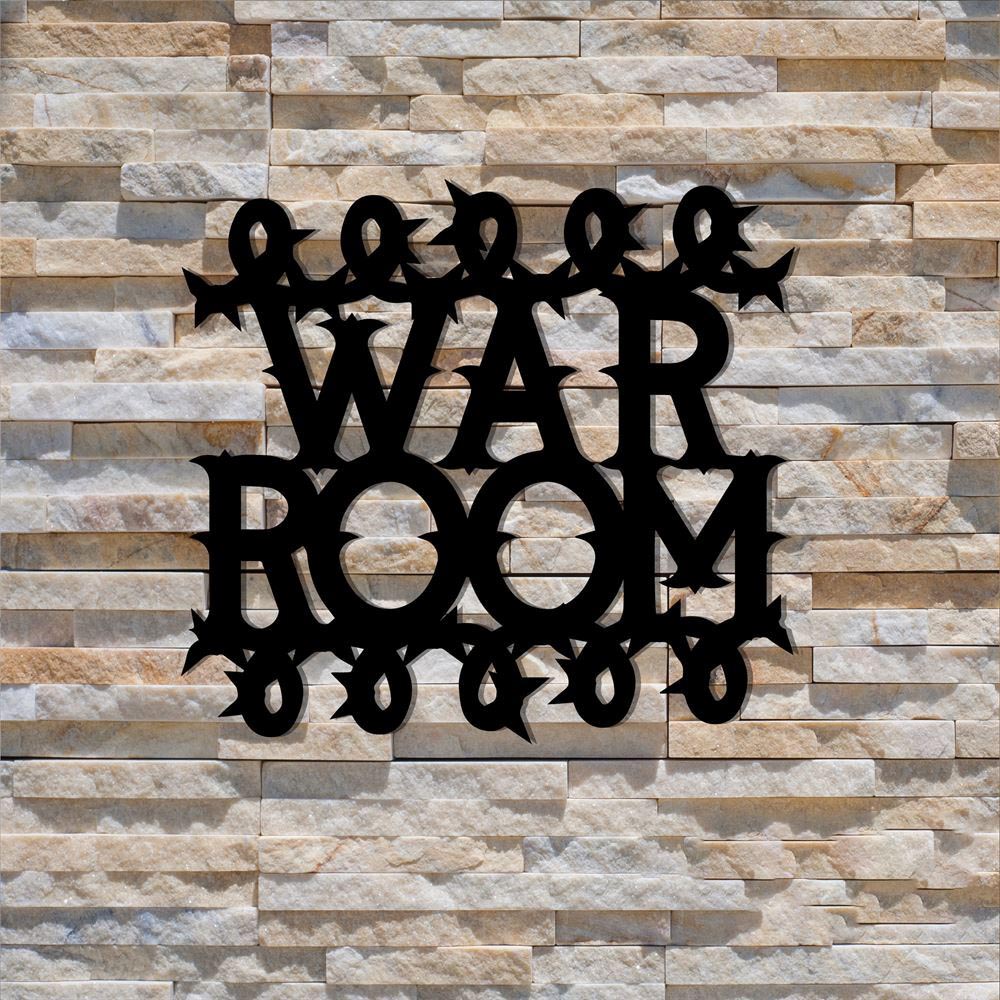 Personalized Metal Monogram Sign, War Room Sign, Plasma Cut steel Sign, Cnc steel Art, Prayer Inspirational Meditation Prayer Room