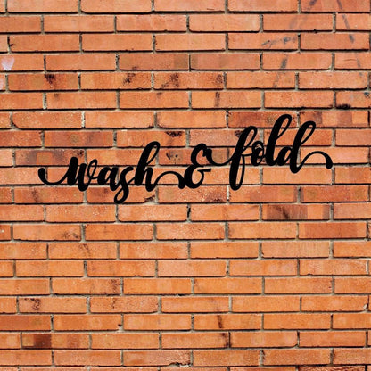 Personalized Metal Monogram Sign, Wash & Fold Sign Cut Metal Sign, Wall Decor Metal Sign, Home Decor Metal Art