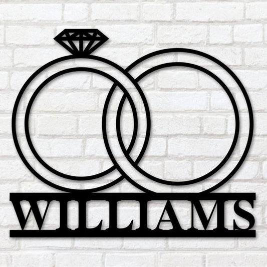 Personalized Metal Monogram Sign, Wedding Sign, Wedding Metal Sign, Wedding Decor, Wedding Gift Metal Sign