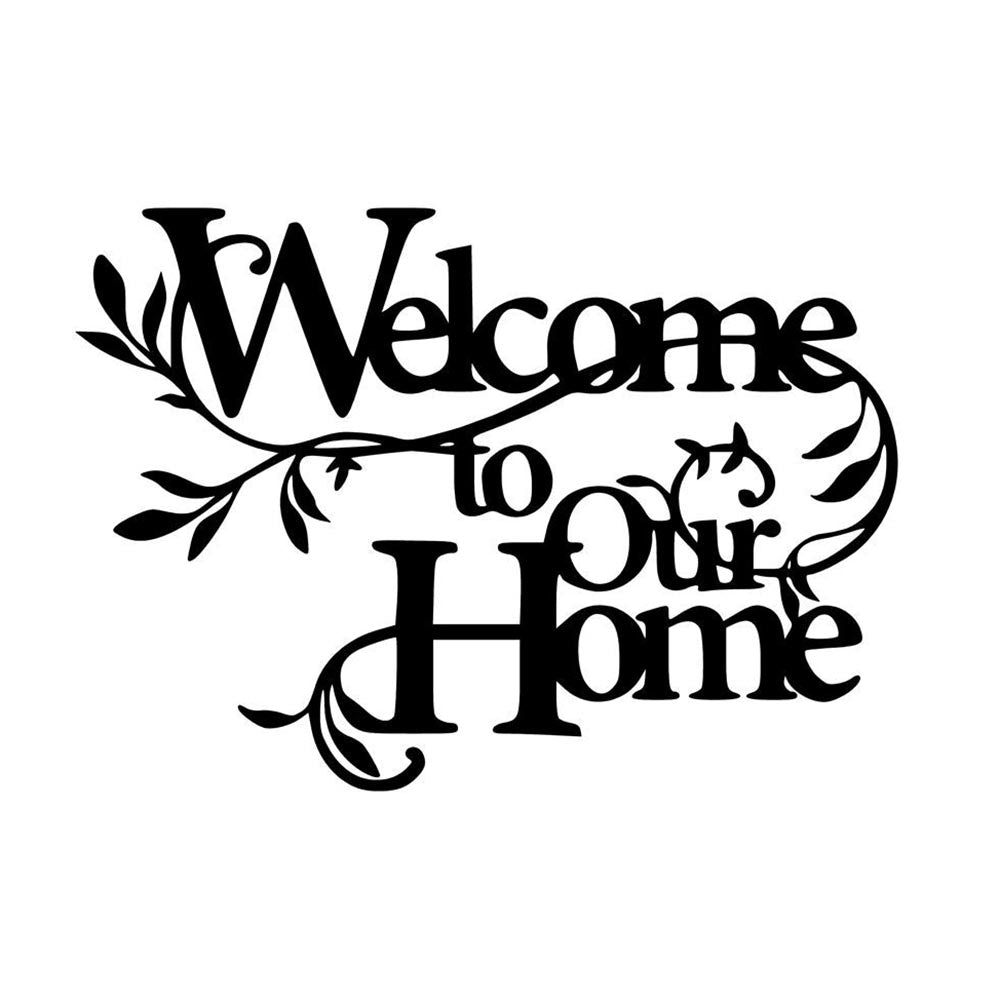 Personalized Metal Monogram Sign, Welcome To Our Home Metal Sign, Cutout Cut Metal Sign, Wall Metal Art