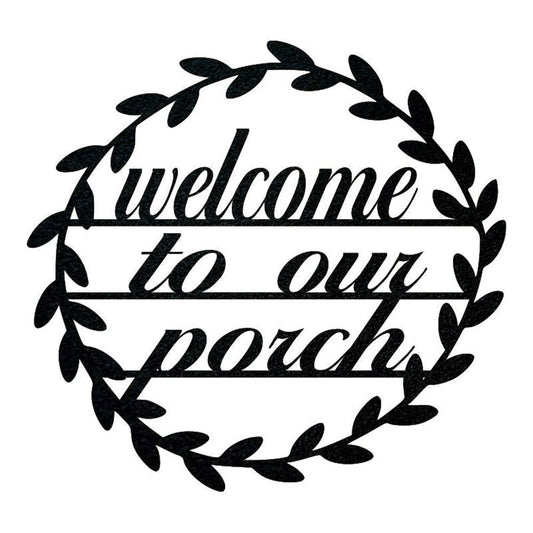 Personalized Metal Monogram Sign, Welcome To Our Porch Metal Sign, Housewarming Gift, Metal Home Decor Metal Wall Art
