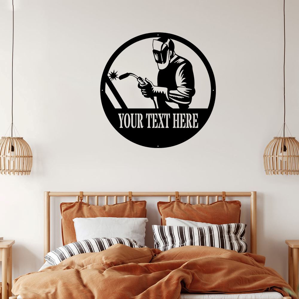 Personalized Metal Monogram Sign, Welding Customized Metal Signs, Metal Sign, Gift For Welder