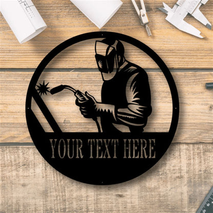 Personalized Metal Monogram Sign, Welding Customized Metal Signs, Metal Sign, Gift For Welder