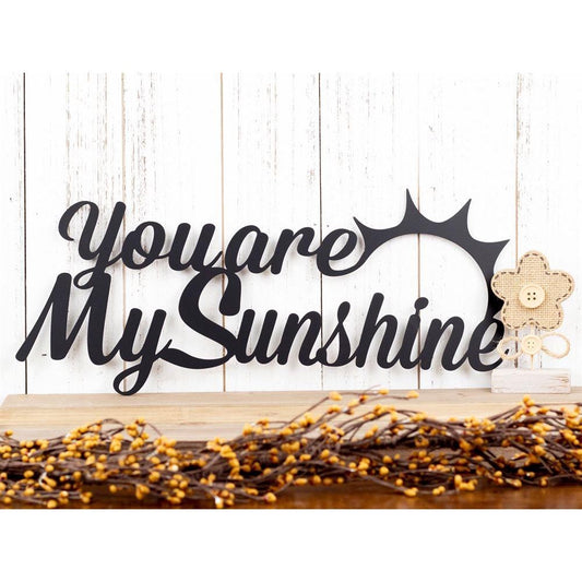 Personalized Metal Monogram Sign, You Are My Sunshine Metal Sign, Black Word Art Metal Wall Art, Outdoor Sign, Wall Decor, Love Quotes