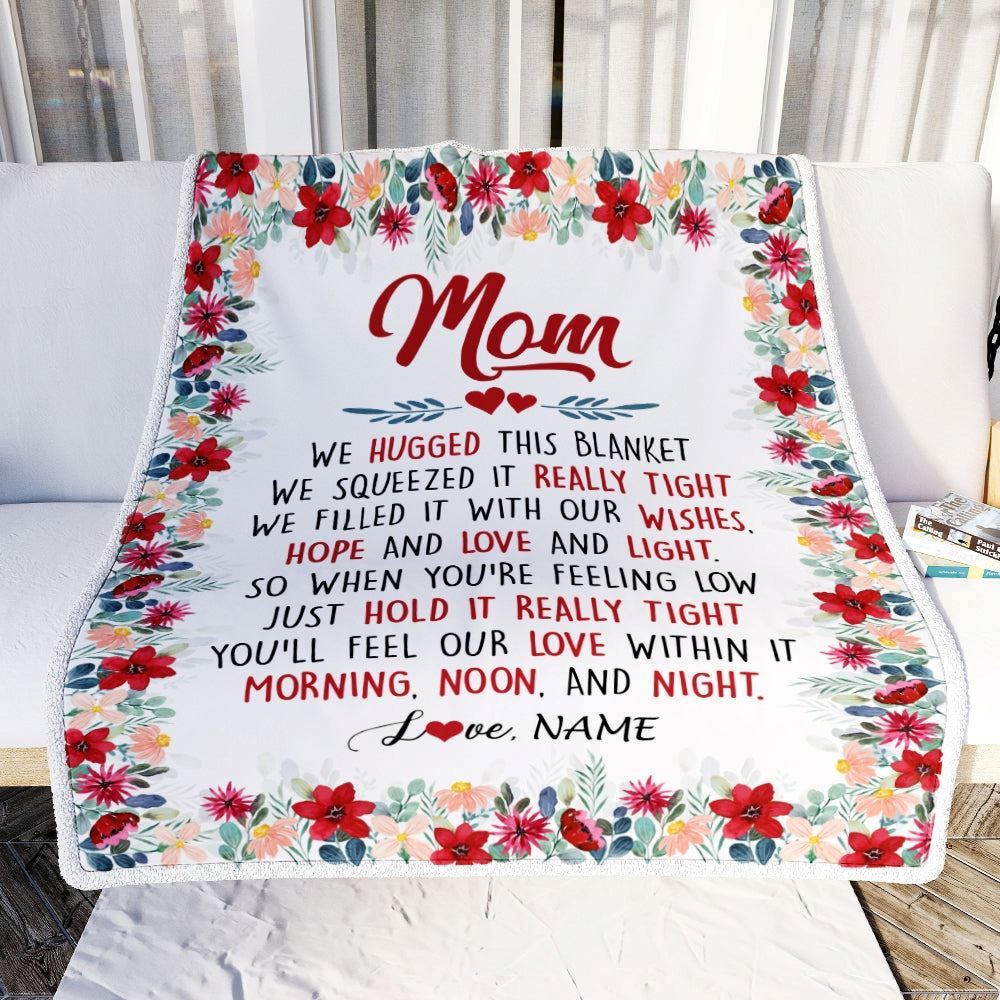Personalized Mom Blanket From Daughter Son We Hugged This, Mother's Day Blanket, Mothers Day Birthday Gifts For Mom