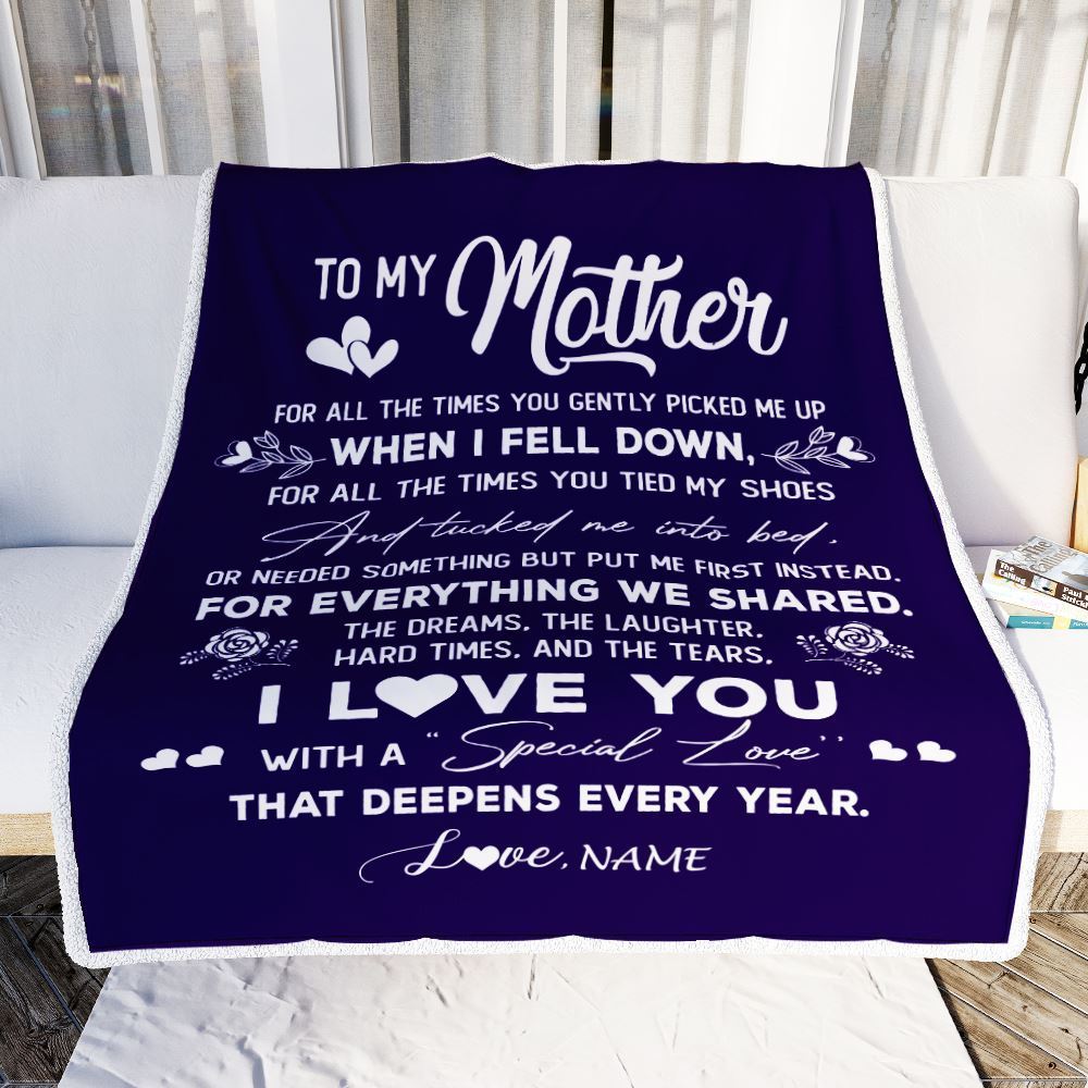 Personalized My Mom Blanket from Daughter Son I Love You With A Special Love, Mother's Day Blanket, Mothers Day Birthday Gifts For Mom