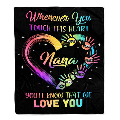 Personalized Nana Blanket From Grandkids Granddaughter Grandson We Love You Grandparent, Mother's Day Blanket, Mothers Day Birthday Gifts For Mom