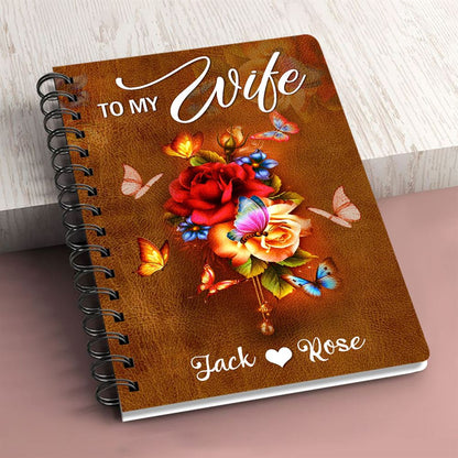 Personalized Rose Spiral Notebook Meeting You Was Fate, Christian Spiral Notebooks