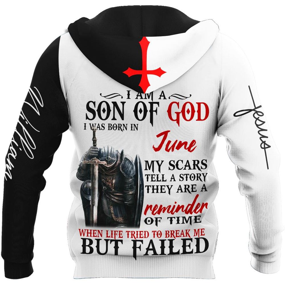 Personalized Son Of God When Life Tried To Break Me But Failed God 3D Hoodie For Man And Women, Jesus Printed 3D Hoodie
