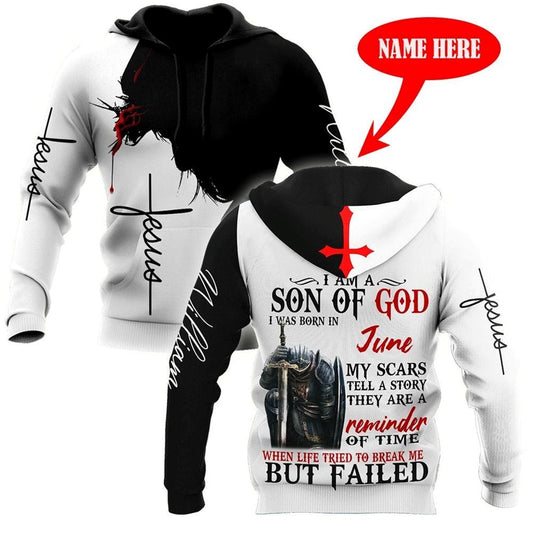 Personalized Son Of God When Life Tried To Break Me But Failed God 3D Hoodie For Man And Women, Jesus Printed 3D Hoodie