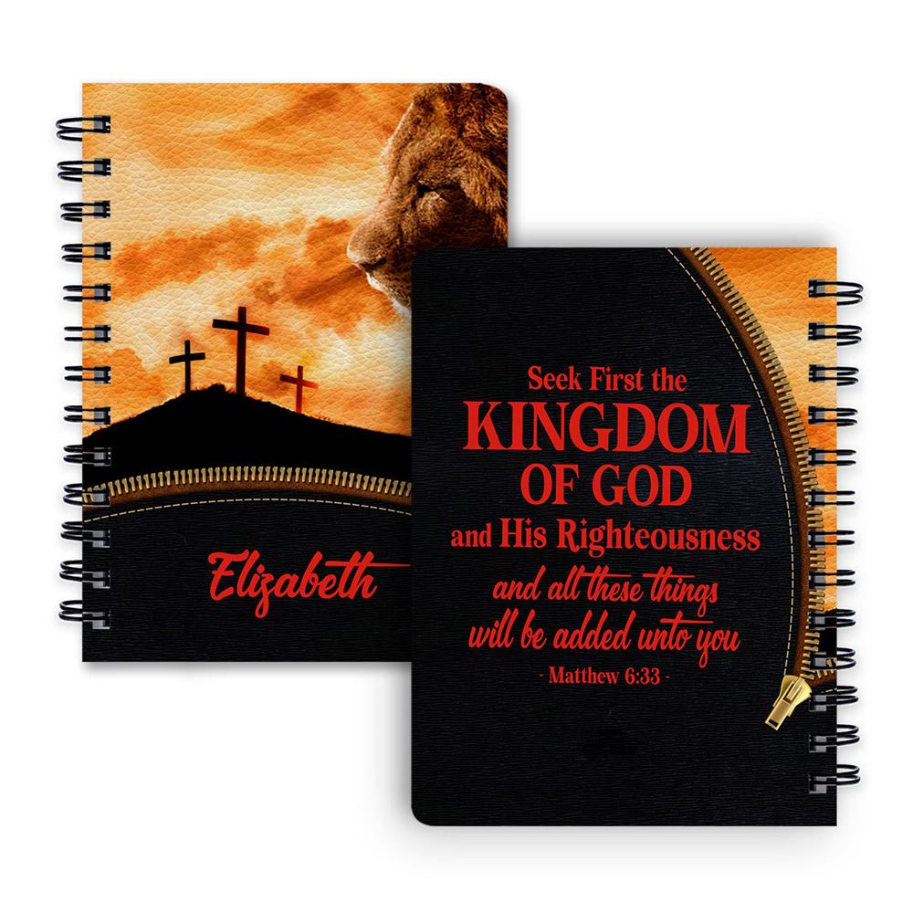 Personalized Spiral Journal All These Things Will Be Added Unto You, Religious Gifts For Christian