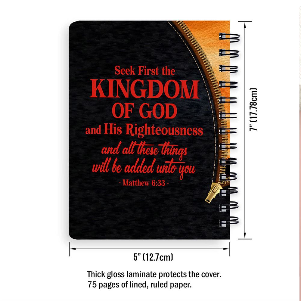 Personalized Spiral Journal All These Things Will Be Added Unto You, Religious Gifts For Christian