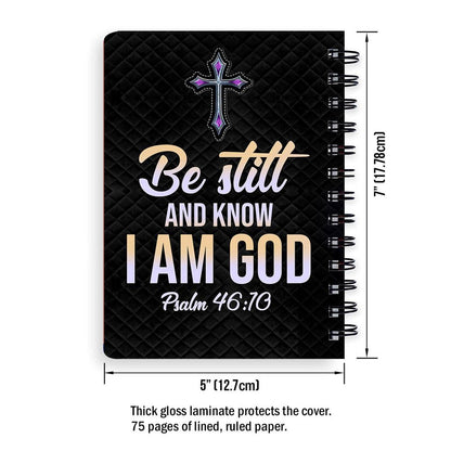 Personalized Spiral Journal Be Still And Know That I Am God, Religious Gifts For Christian