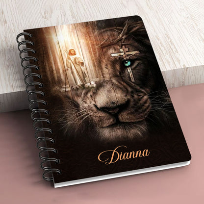 Personalized Spiral Journal Be Strong And Let Your Heart Take Courage, Religious Gifts For Christian