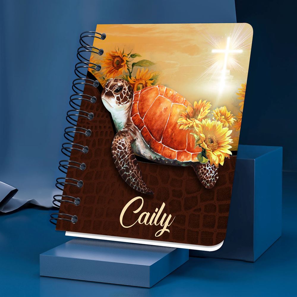 Personalized Spiral Journal Because He Lives I Can Face Tomorrow, Religious Gifts For Christian