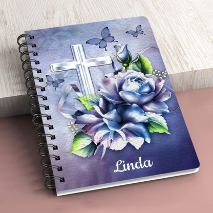 Personalized Spiral Journal Blessed Is She Who Daily Imparts Nurturing Care And Kindness Of Heart, Christian Art Gifts Journal
