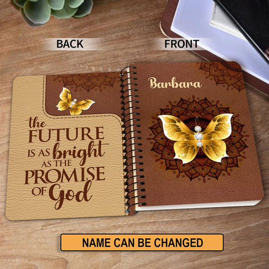 Personalized Spiral Journal Butterfly And Flower Scripture Gifts For Christian People