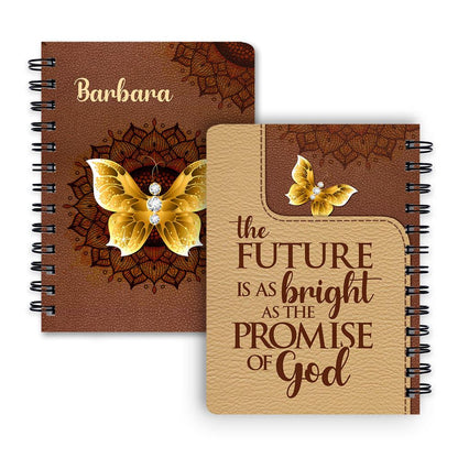 Personalized Spiral Journal Butterfly And Flower Scripture Gifts For Christian People
