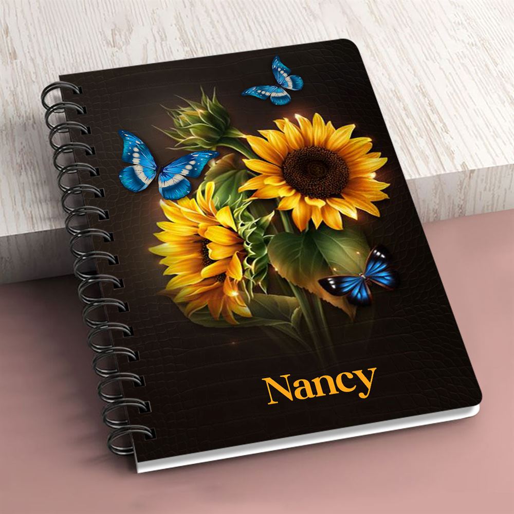 Personalized Spiral Journal Delight Yourself In The Lord, Religious Gifts For Christian