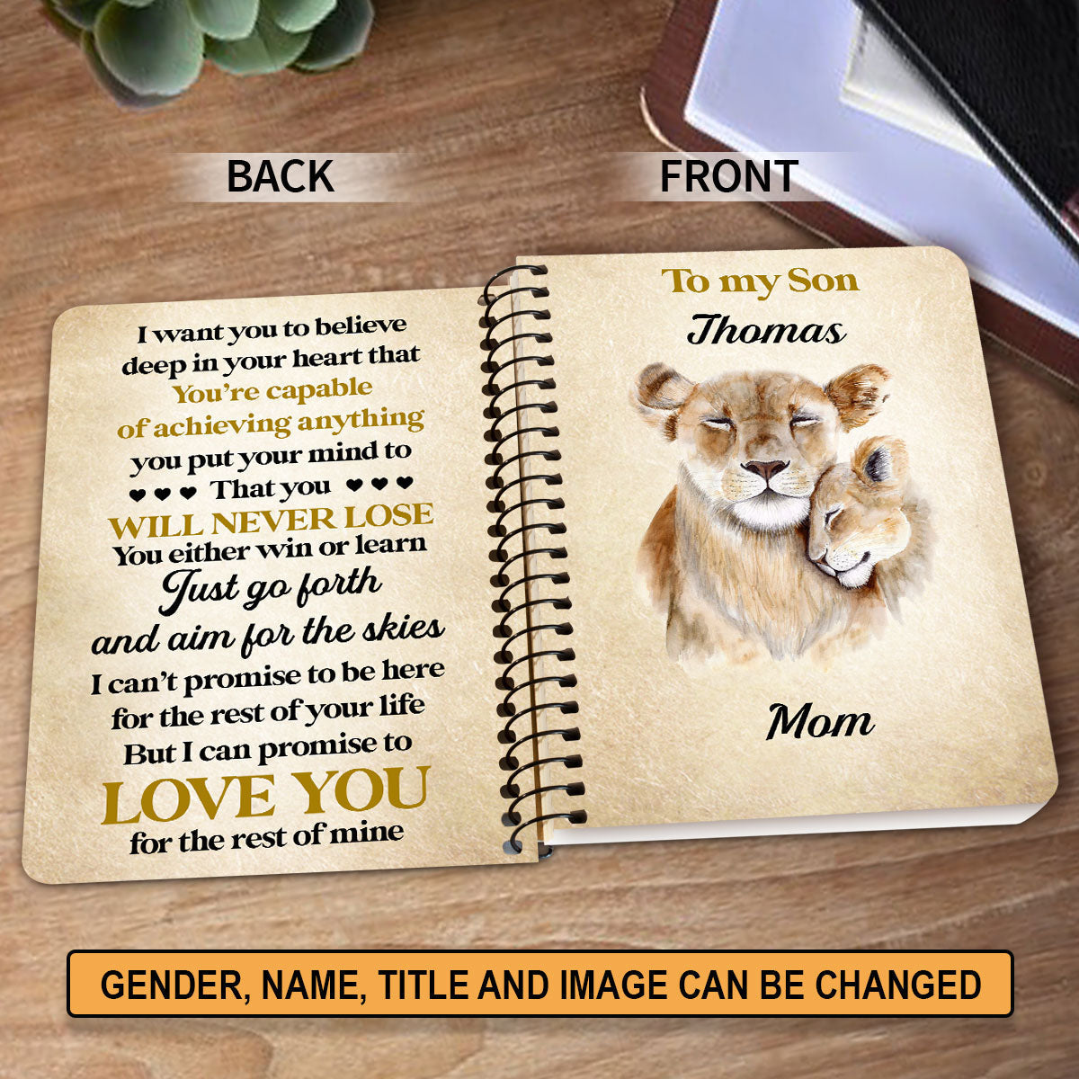 Personalized Spiral Journal For Children I Can Promise To Love You For The Rest Of Mine, Religious Gifts For Christian