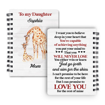 Personalized Spiral Journal For Children I Can Promise To Love You For The Rest Of Mine, Religious Gifts For Christian
