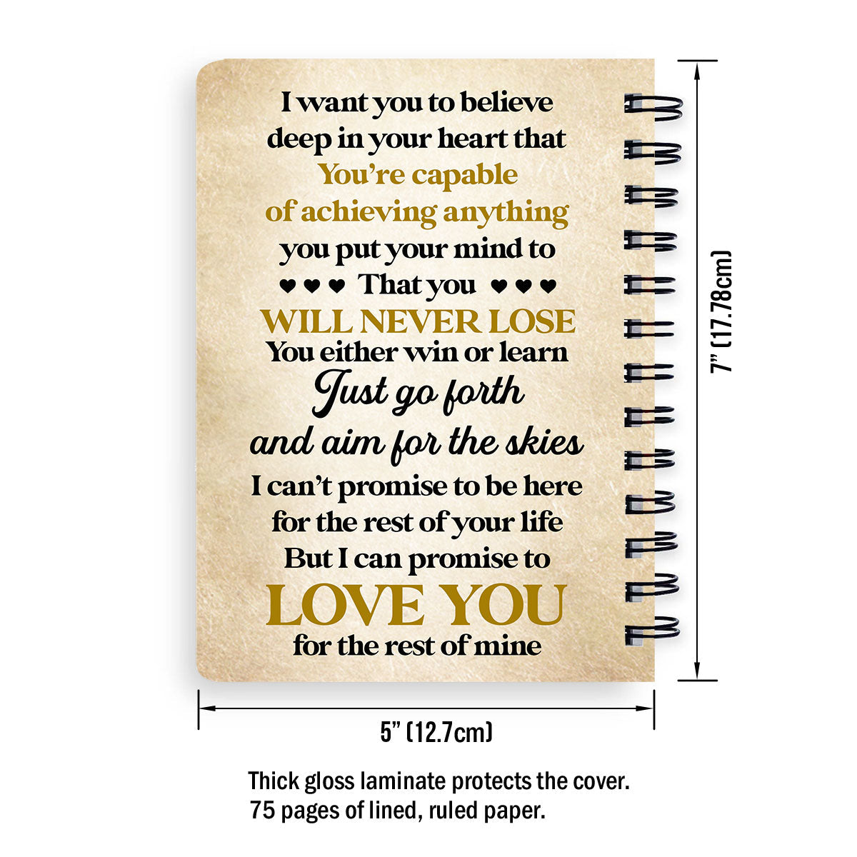 Personalized Spiral Journal For Children I Can Promise To Love You For The Rest Of Mine, Religious Gifts For Christian