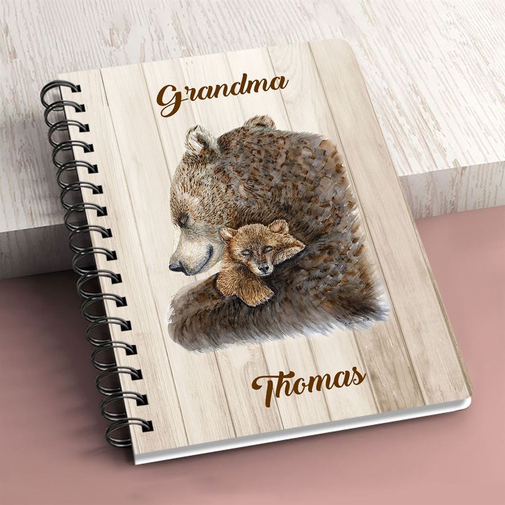 Personalized Spiral Journal For Grandchildren I‘ll Always Be With You, Christian Art Gifts Journal