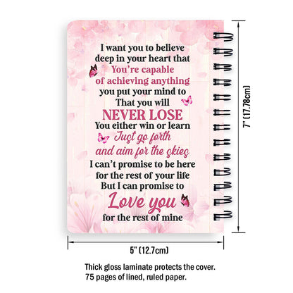 Personalized Spiral Journal For Grandchildren You’re Capable Of Achieving Anything, Christian Art Gifts Journal