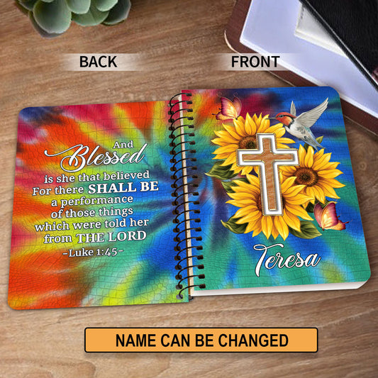 Personalized Spiral Journal For There Shall Be A Performance Of Those Things, Religious Gifts For Christian