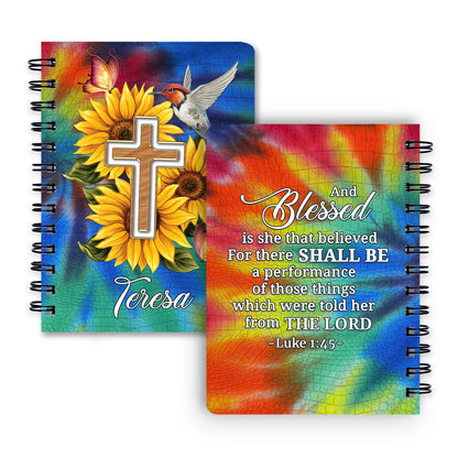 Personalized Spiral Journal For There Shall Be A Performance Of Those Things, Religious Gifts For Christian