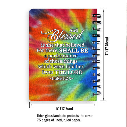 Personalized Spiral Journal For There Shall Be A Performance Of Those Things, Religious Gifts For Christian
