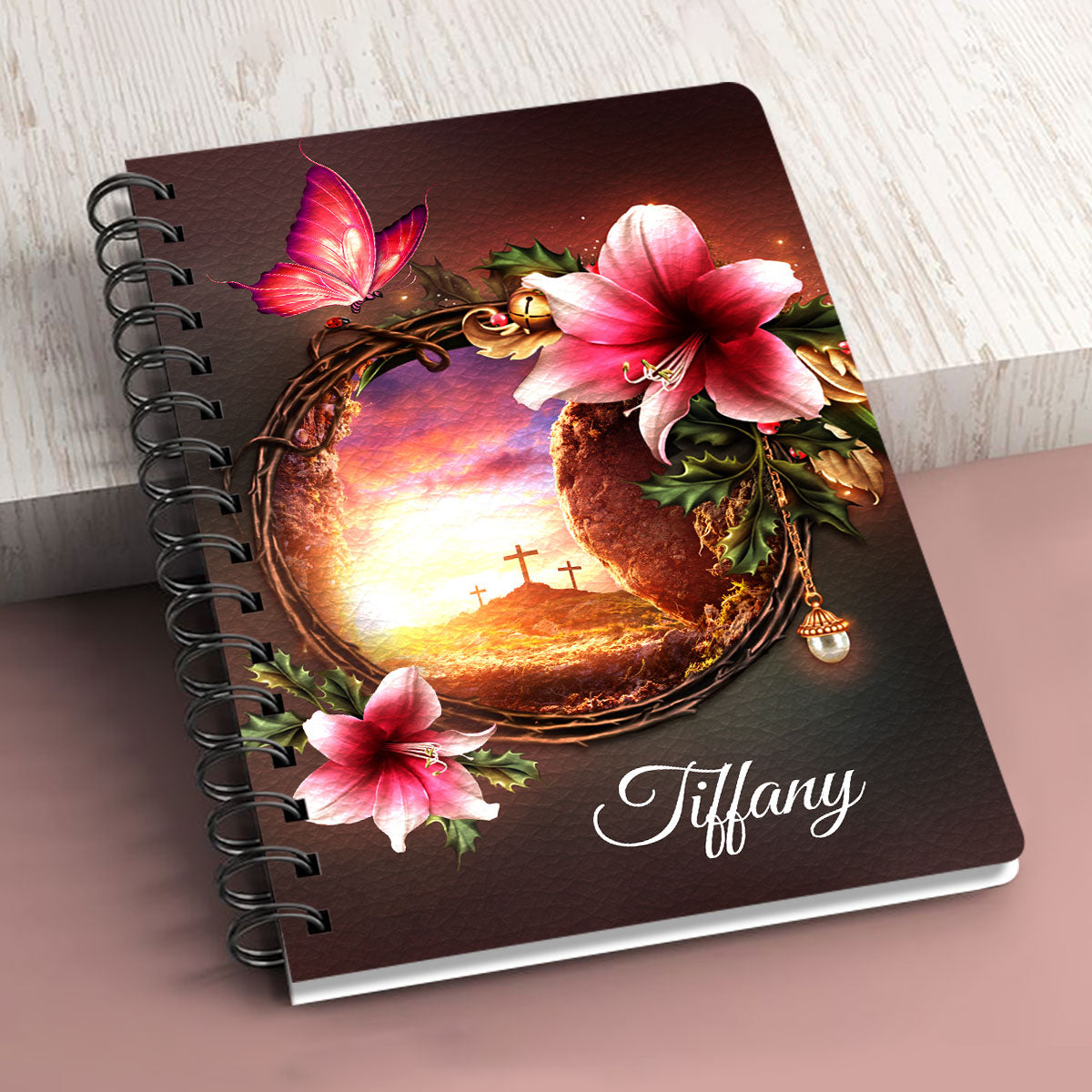 Personalized Spiral Journal God Grant Me The Serenity To Accept The Things I Cannot Change, Religious Gifts For Christian