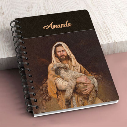 Personalized Spiral Journal He Left The 99 To Rescue Me, Religious Gifts For Christian