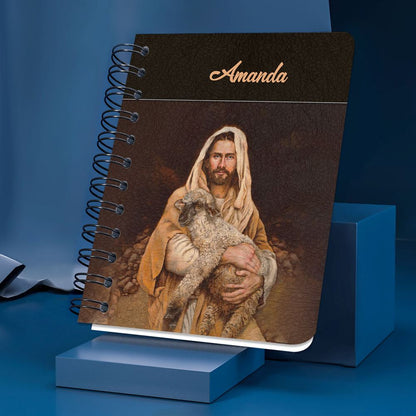 Personalized Spiral Journal He Left The 99 To Rescue Me, Religious Gifts For Christian
