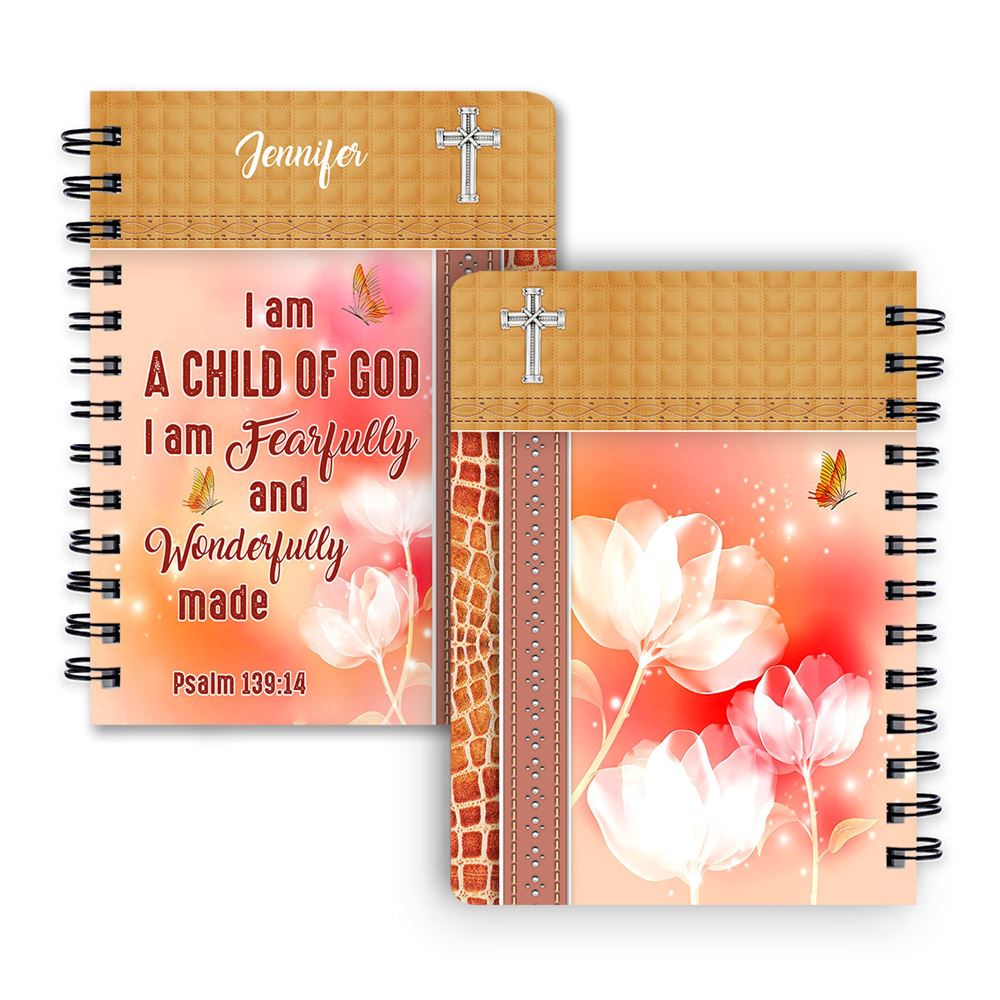 Personalized Spiral Journal I Am A Child Of God, Religious Gifts For Christian