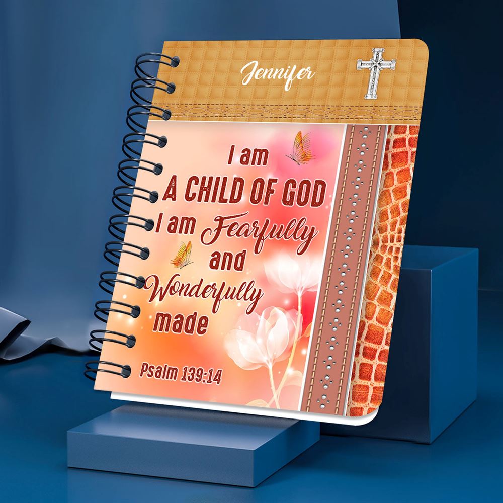 Personalized Spiral Journal I Am A Child Of God, Religious Gifts For Christian