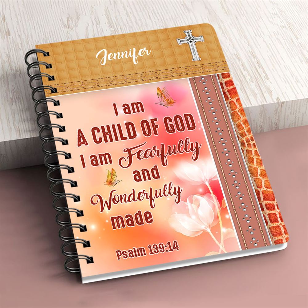 Personalized Spiral Journal I Am A Child Of God, Religious Gifts For Christian