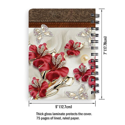 Personalized Spiral Journal I Am Fearfully And Wonderfully Made, Christian Art Gifts Journal