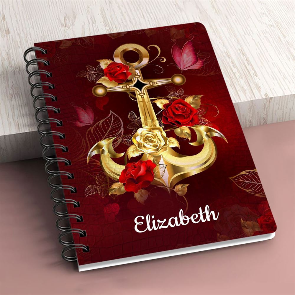 Personalized Spiral Journal I Am The First And The Last, Christian Art Gifts Journal