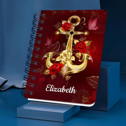 Personalized Spiral Journal I Am The First And The Last, Christian Art Gifts Journal