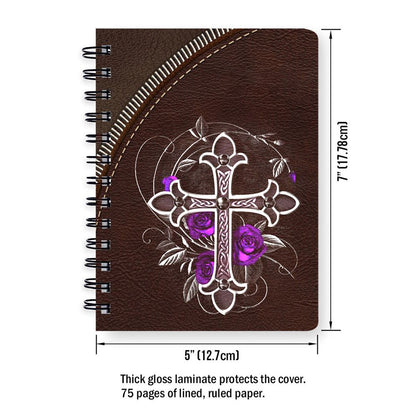 Personalized Spiral Journal Love Is Actually like A Cross, Christian Art Gifts Journal