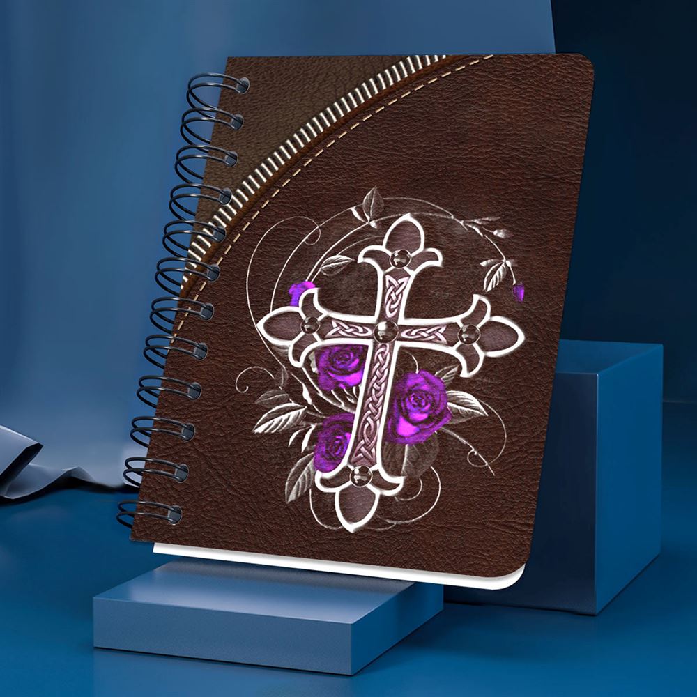 Personalized Spiral Journal Love Is Actually like A Cross, Christian Art Gifts Journal