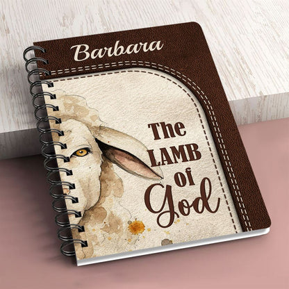 Personalized Spiral Journal The Lion Of Judah The Lamb Of God, Religious Gifts For Christian