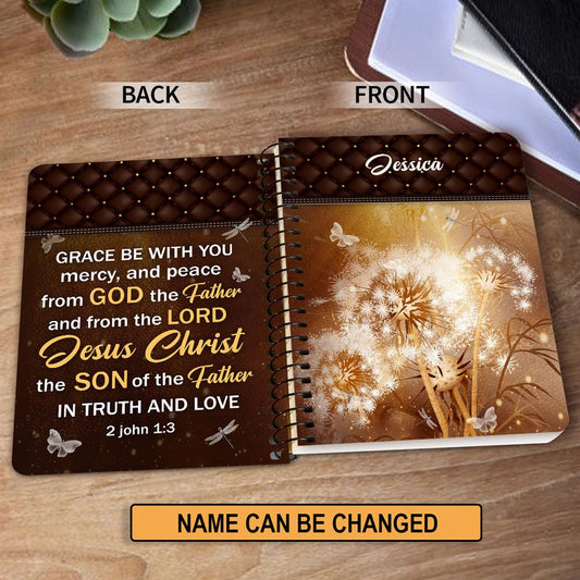 Personalized Spiral Journal The Son Of The Father, Christian Art Gifts Journal