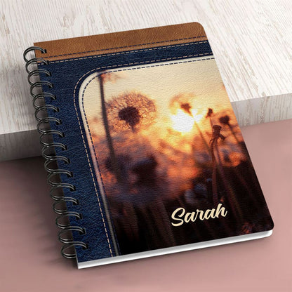 Personalized Spiral Journal The Word Of Our God Endures Forever, Christian Art Gifts Journal